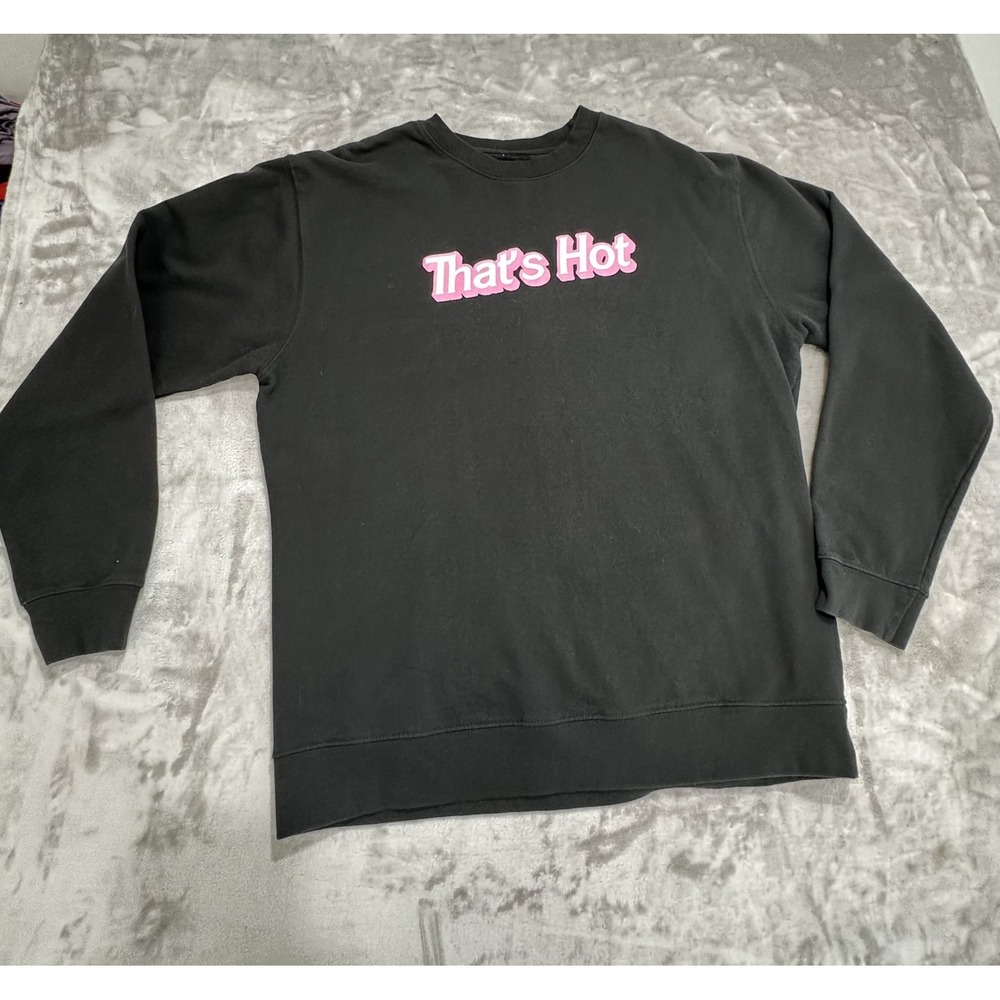 Rare Paris Hilton Sweatshirt Women's‎ XL Black That's Hot Long Sleeve Crew Neck